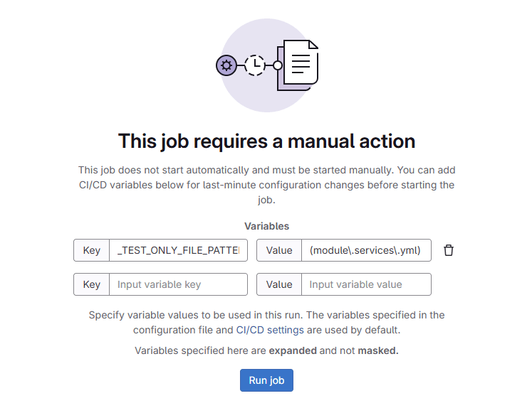 Manual action pipeline